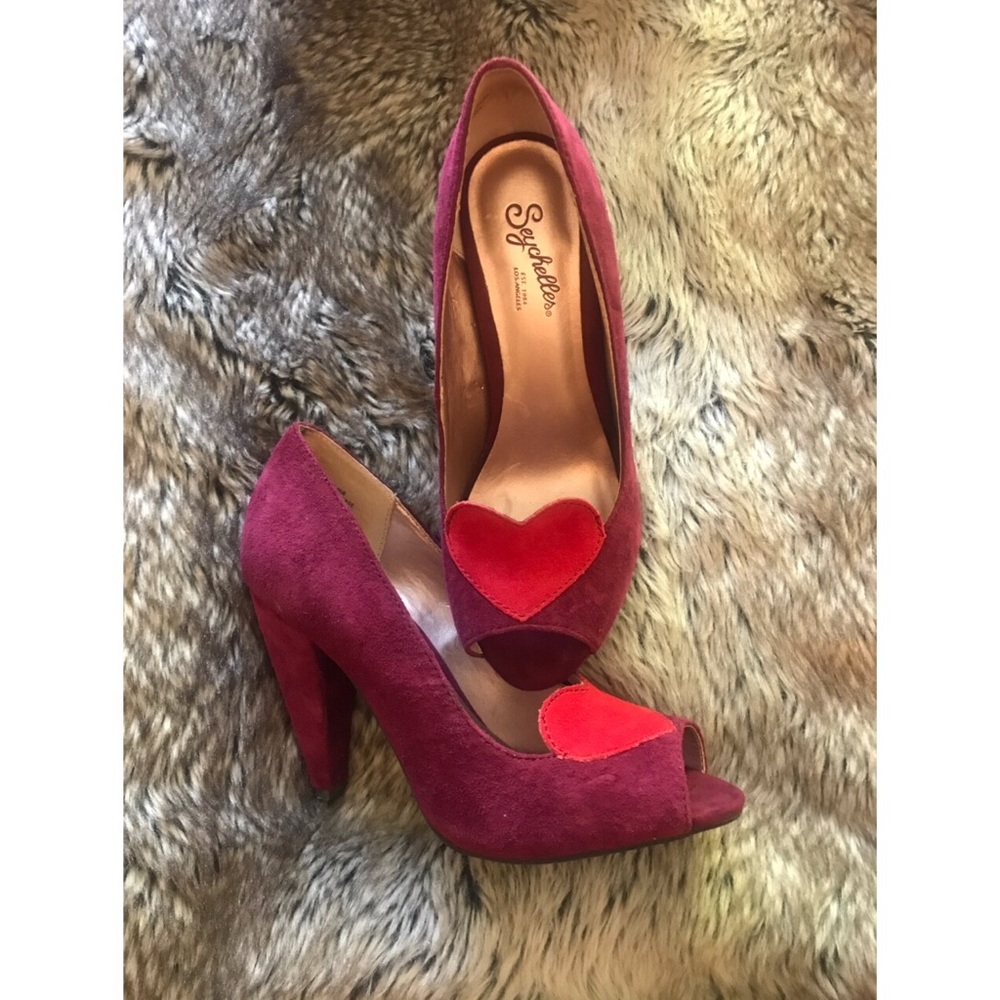 Seychelles Ready For Anything Peep Toe Heart Pumps